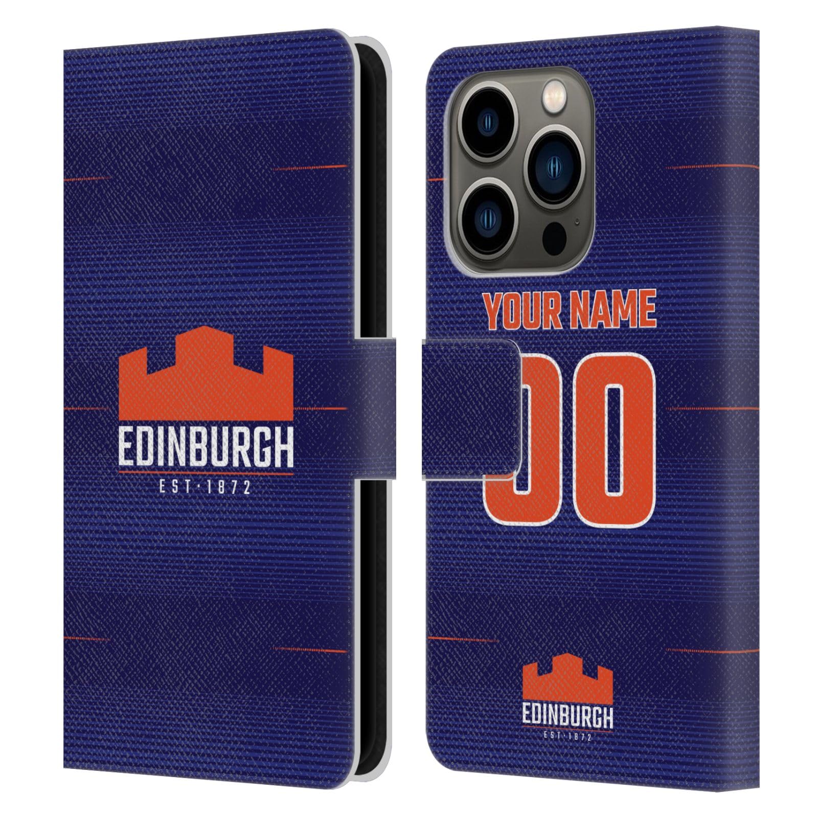 Coque cuir Edinburgh Rugby iPhone 14 Pro Head Case premium