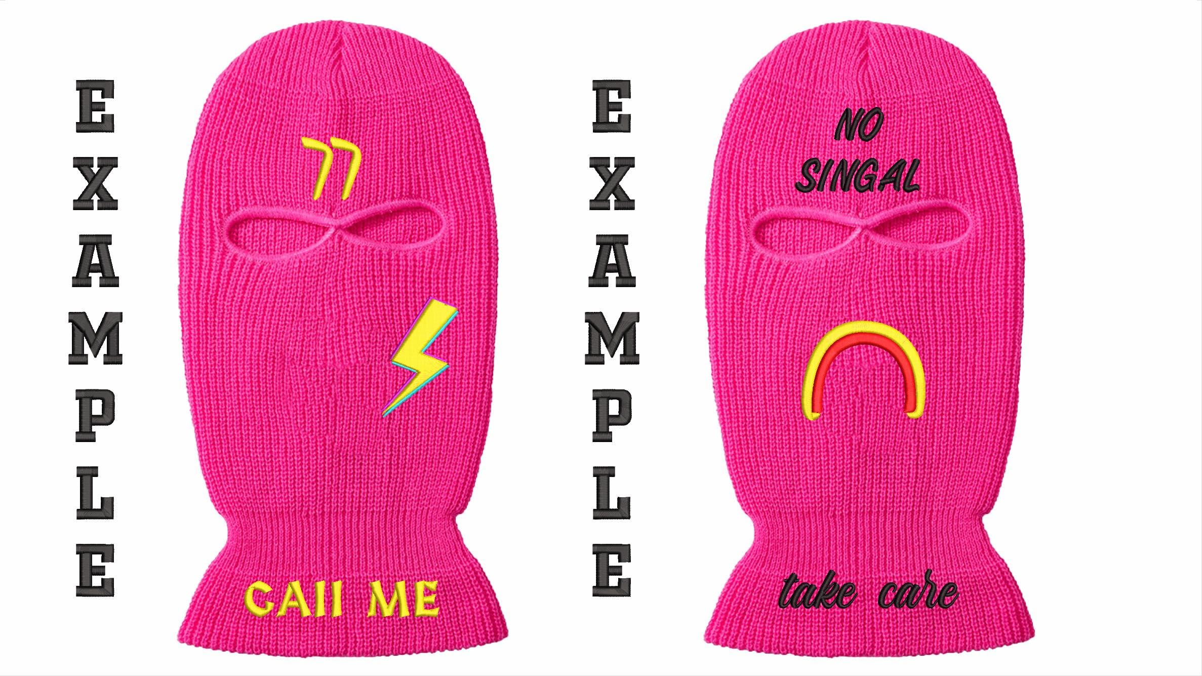 Custom Embroidery 2 Hole Balaclava Ski Mask for Men Cold Weather Scarf Windproof Thermal Winter Women Neck Warmer Hood for Cycling Hiking