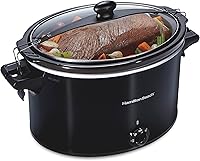 Hamilton Beach 10 Quart Slow Cooker - Extra Large Stay or Go Portable, Lid Lock, Dishwasher Safe Crock, Black (33195)