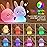 FAMIDUO Bunny Night Light, Rabbit Lamp for Kids, Rechargeable LED Nightlight for Easter Gift,Silicone Bedside Lamp with Touch Color Changing,3 Levels Dimmable/Timmer Nursery Bedroom Light,Room Decor