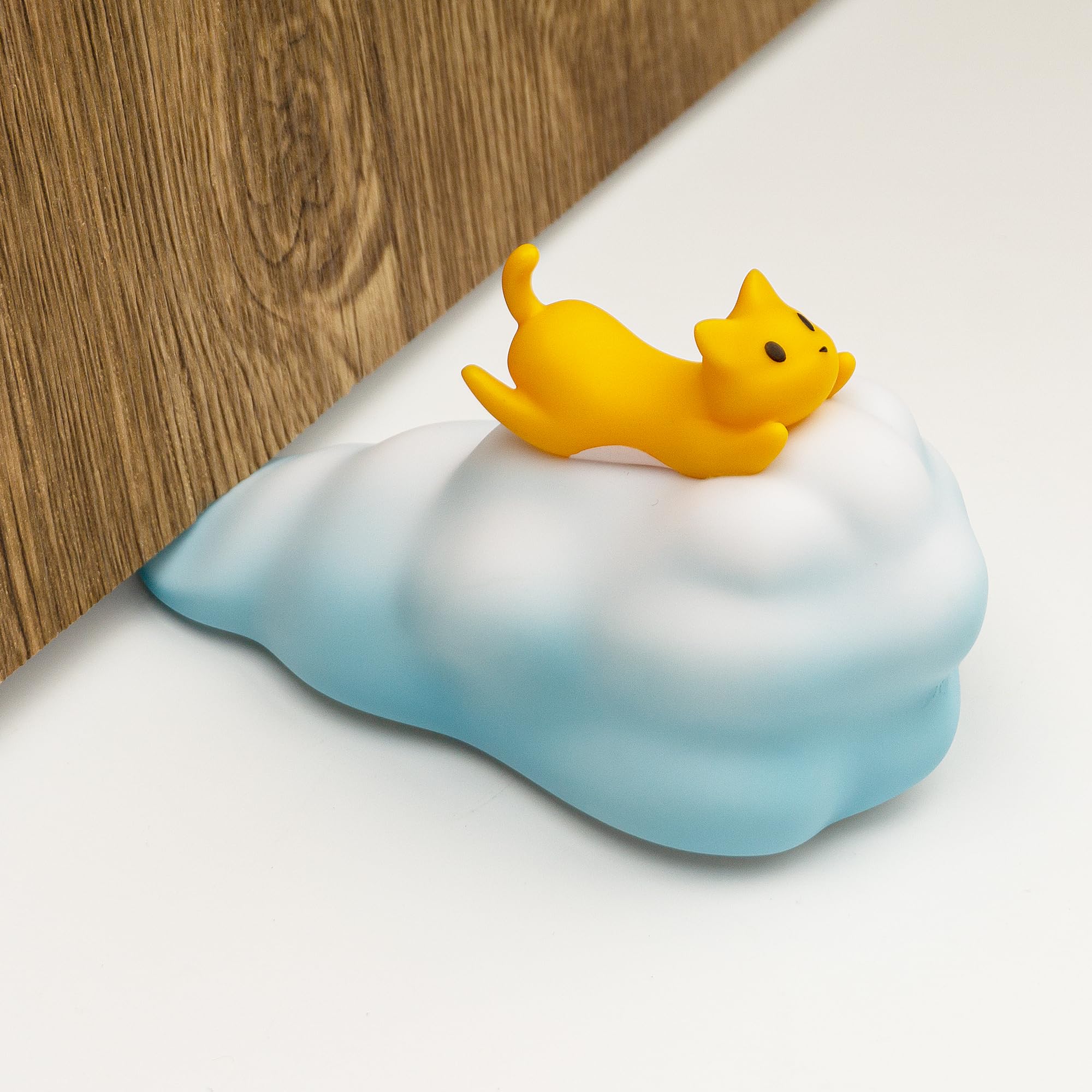 Butoir de porte chat bleu cale de porte décorative nuage bureau maison