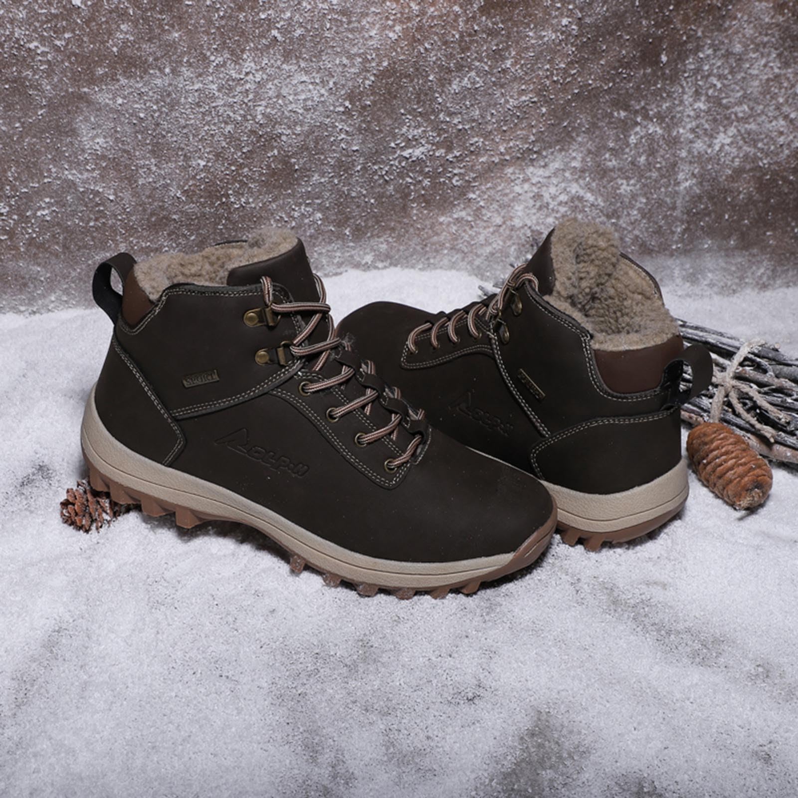 Stivali da Neve Donna Stringati Alti Caldi per Coppie Moda Invernale Uomo E più di Cotone Casual Ispessiti in Scarpe