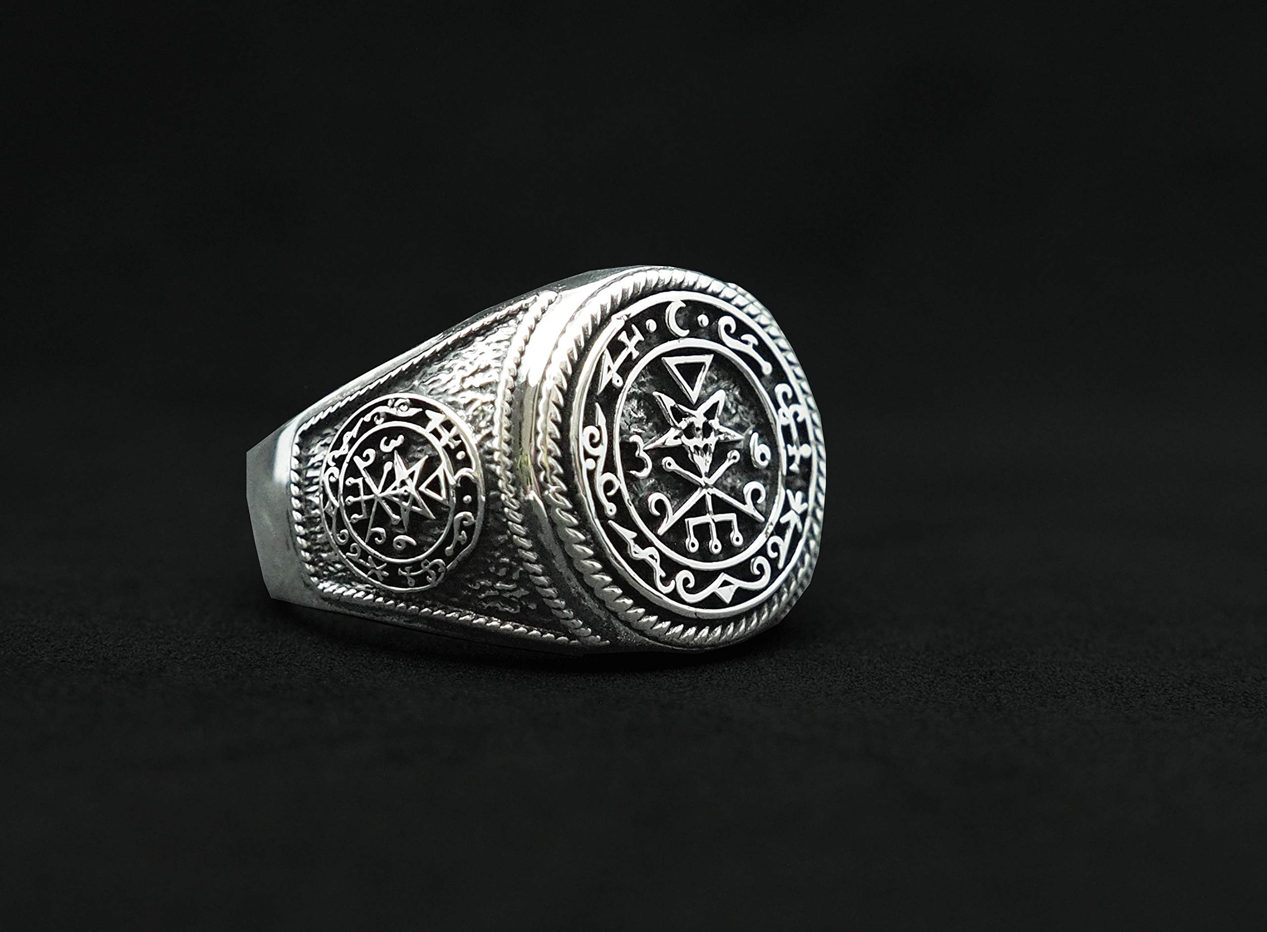 Seal Of Lilith Sigil Of Lucifer Ring Seal Of Lilith Ring 925 Sterling Silver Size 6-15