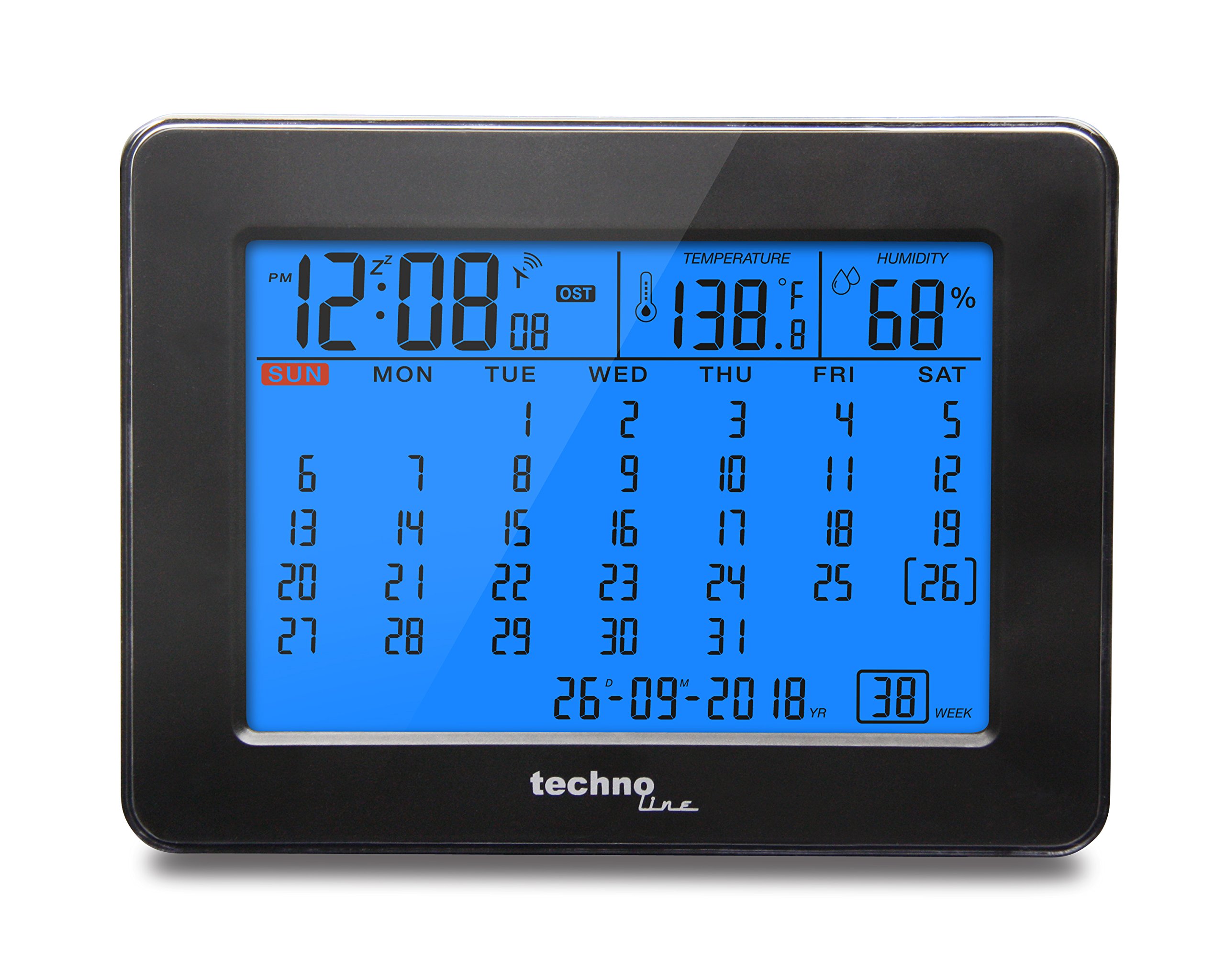 Smart Effects Technoline WT 2500 Desk Calendar with DCF-77 Radio Controlled Clock
