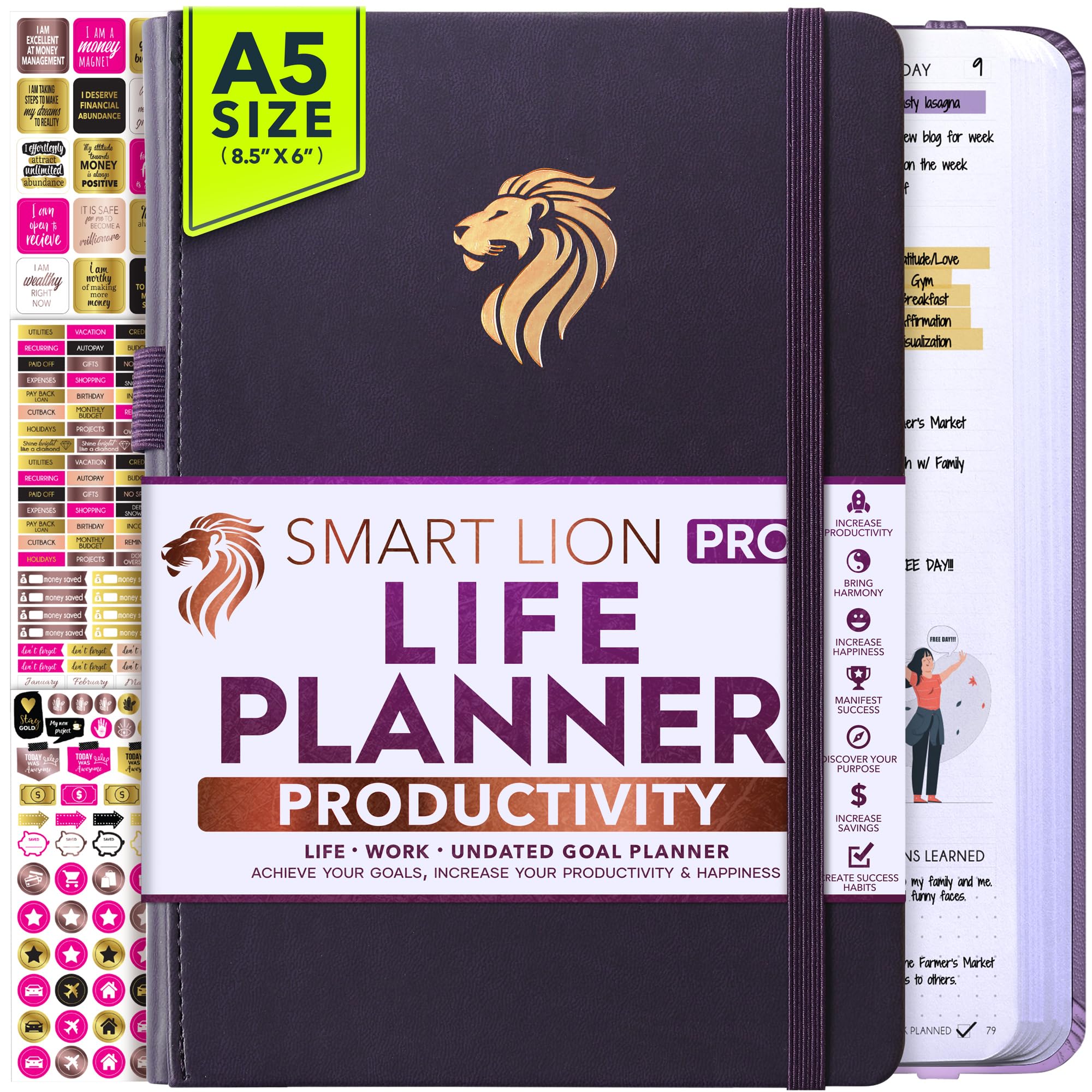 Undated Daily Weekly &amp; Monthly Planner with Budget Section