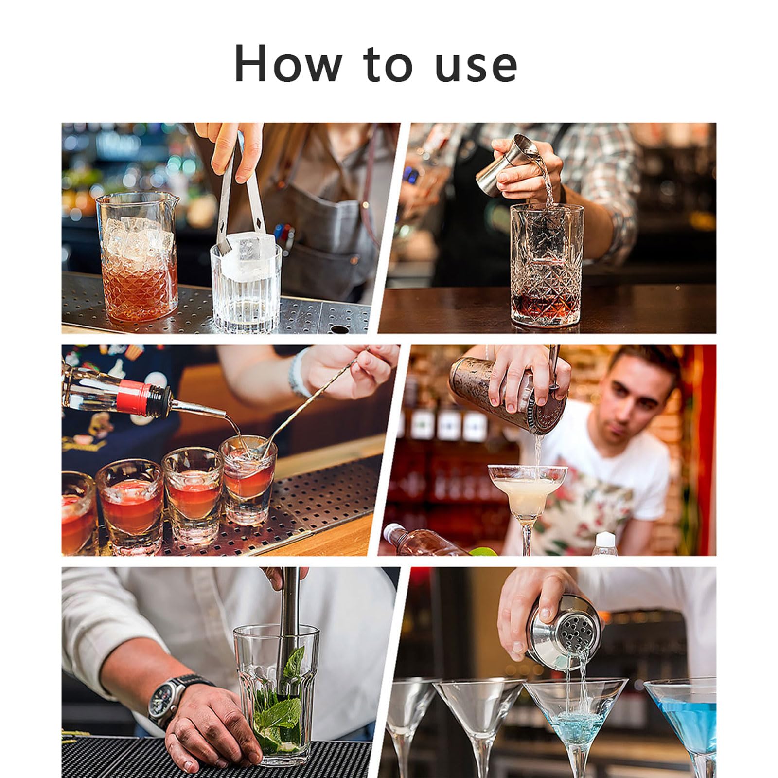 Coctelera para Cócteles Kit 23 piezas Coctelera de Acero Inoxidable Con Soporte Profesional Barman Herramientas con Mortero de Cóctel herramientas de mixología para Mezclar Bebidas,Barra,hogar