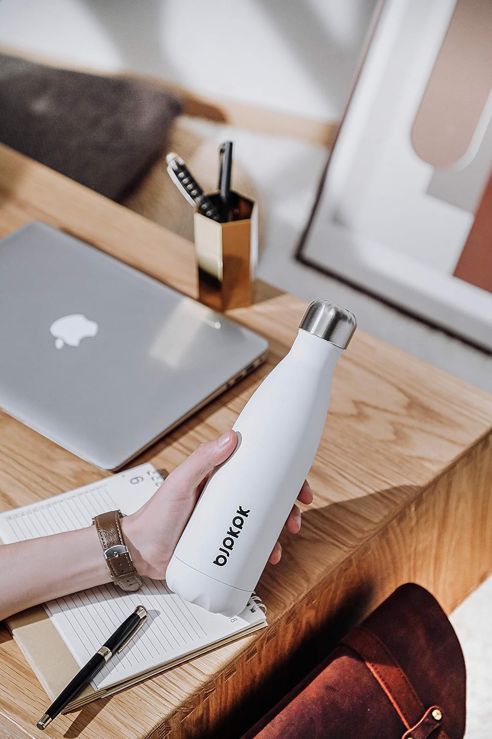 BJPKPK Insulated Water Bottles -17oz/25oz, Stainless Steel Water Bottles,Sports Water Bottles Keep Cold for 24 Hours and Hot for 12 Hours, Water Bottle for School: Home & Kitchen