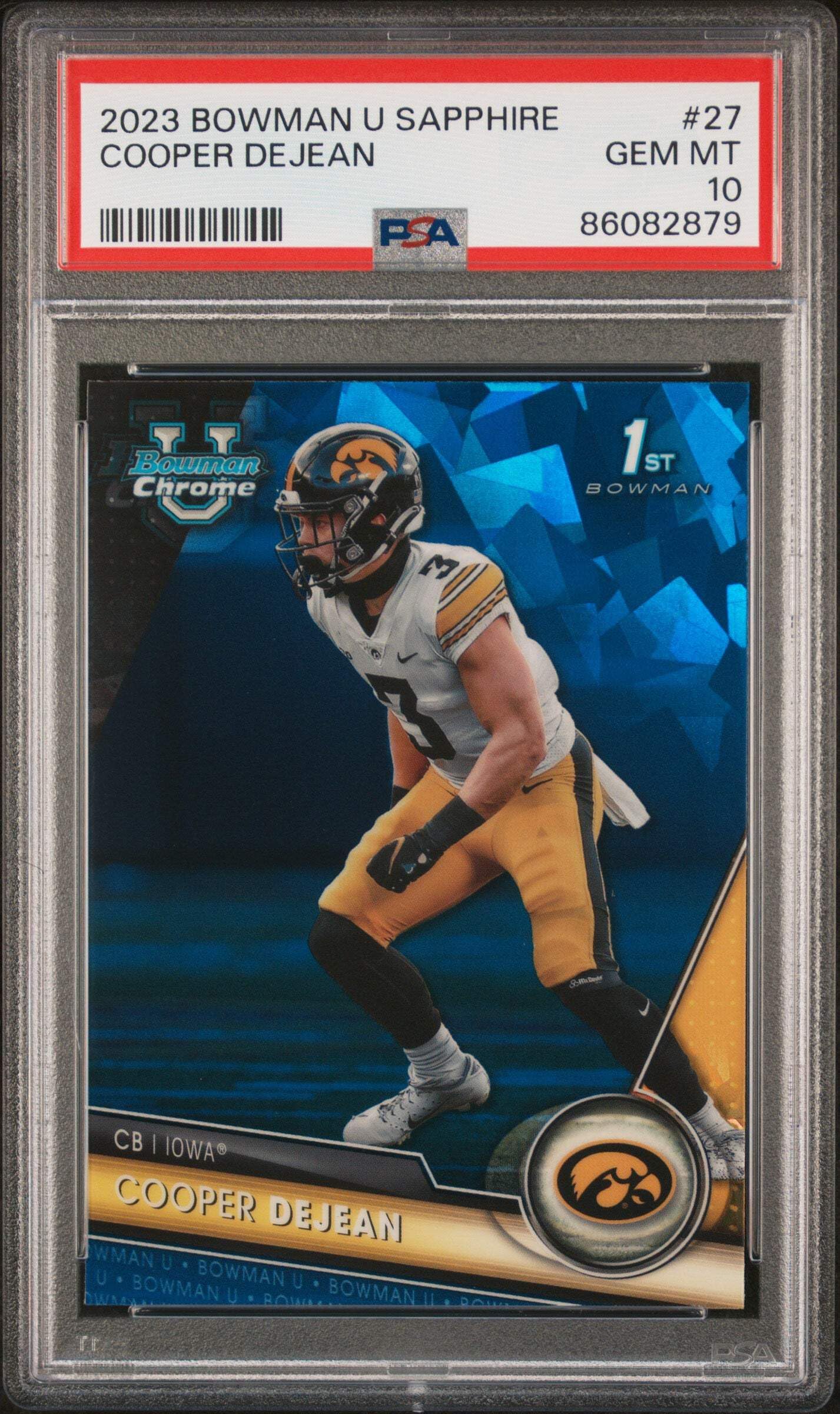 Amazon.com: Graded 2023 Topps Bowman U Sapphire Cooper DeJean #27