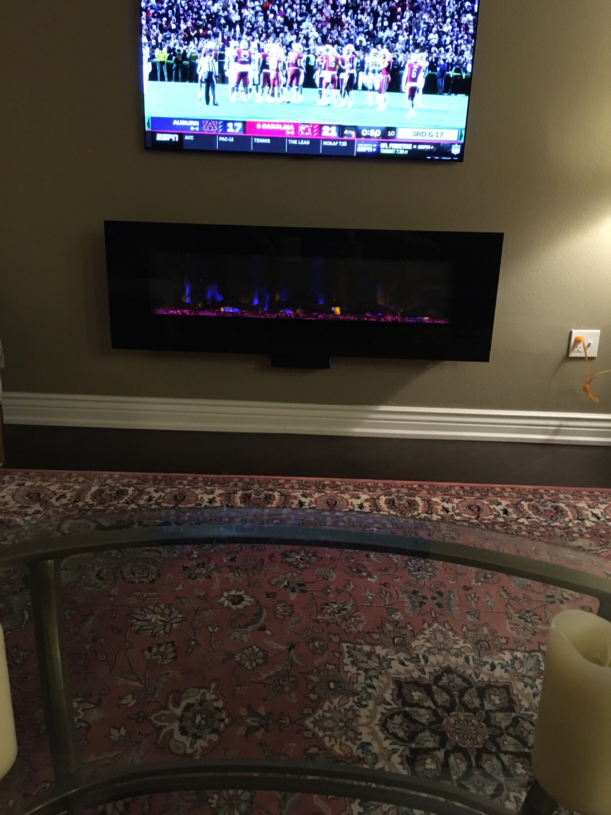 27/mo Finance Amazon Basics WallMounted Recessed Electric Fireplace