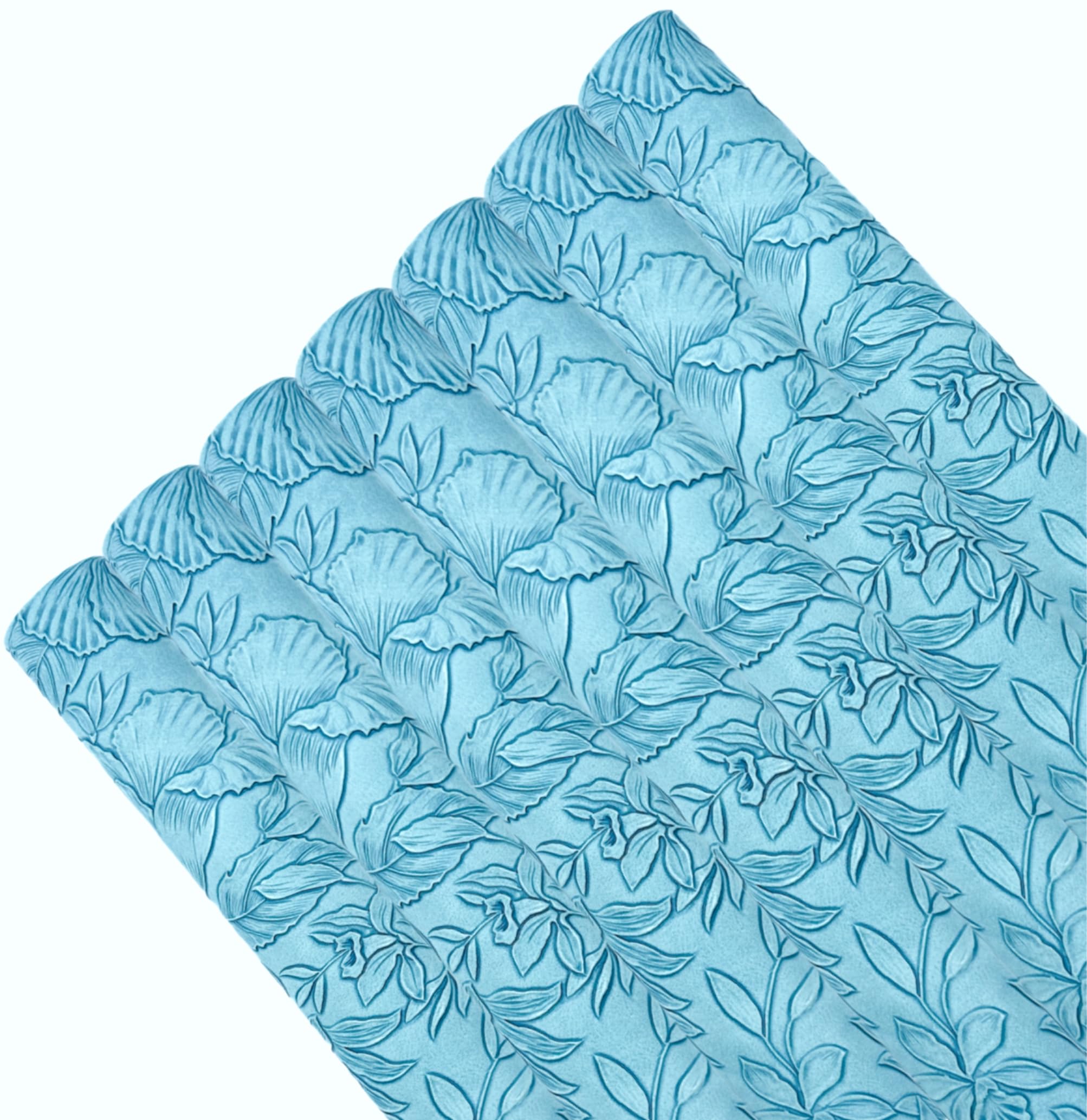 7 hojas de piel sintética en relieve para hacer aretes, bolsos, 8.2 x 11.8 pulgadas con hojas de flores texturizadas de tela sintética para manualidades, lazos, cartera, manualidades de