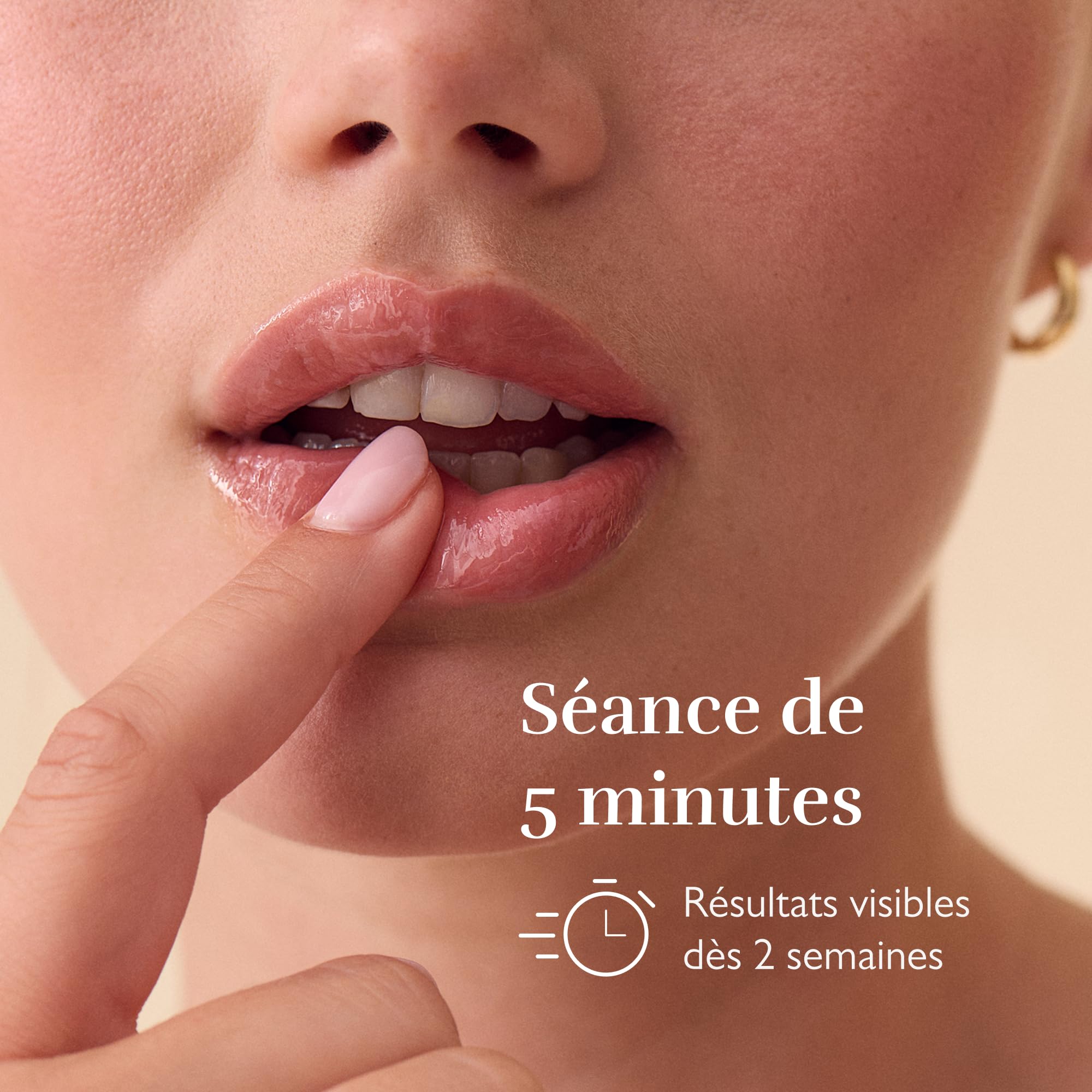 Silk'n masque lèvres LED - Lumilips - Masque lumineux pour le collagène, anti-rides et anti-âge - Sans fil pour 130 minutes - Blanc