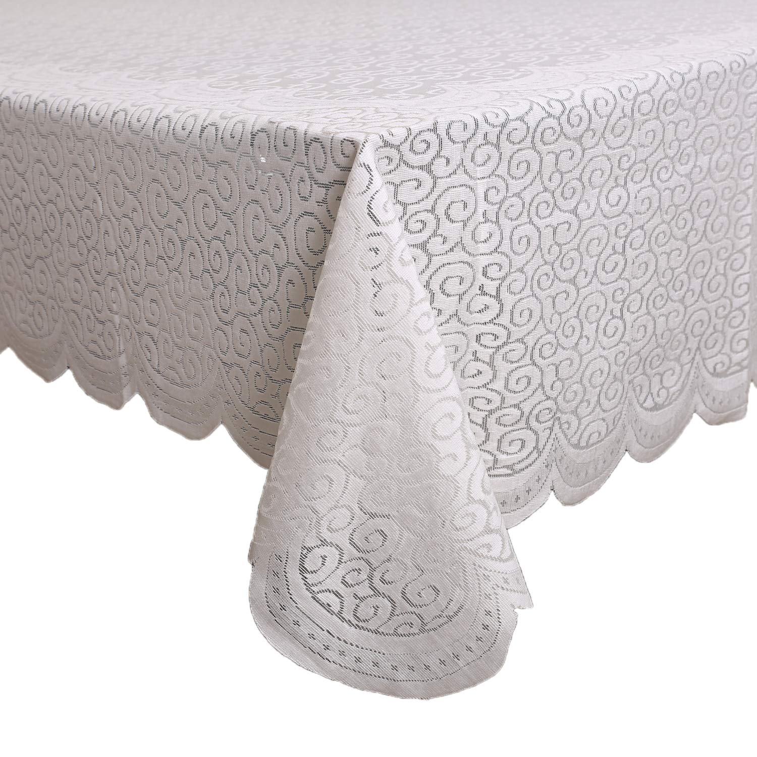Kuber Industries Zig Zag Design Cotton Rectangular 6 Seater Dining Table Cover (CTKTC01257, White, Standard) Pack of 1 (B07HRDSW9F) Amazon Price History, Amazon Price Tracker