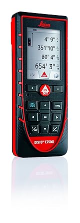 Leica Disto E7500i Laser Distance Meter (Black and Red - 200 metres)