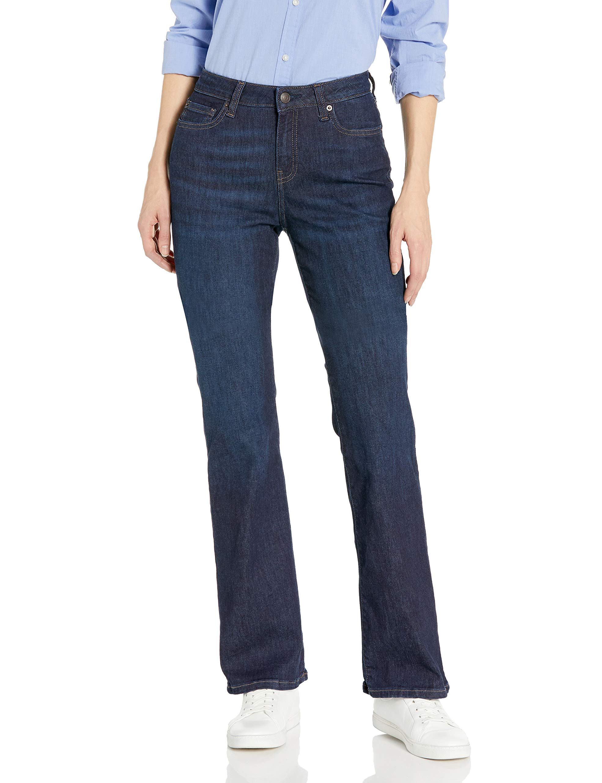 Amazon Essentials Jeans Elasticizzati a Vita Media Bootcut Vestibilità Aderente - Colori Fuori Produzione Donna