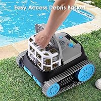 Vista 8 de NIXBOT QP5 Robotic Pool Cleaner, Cordless Pool Vacuum for Inground Pools, Dual-Motor Turbine System, Robotic Pool Vacuum for Above Ground Pools with