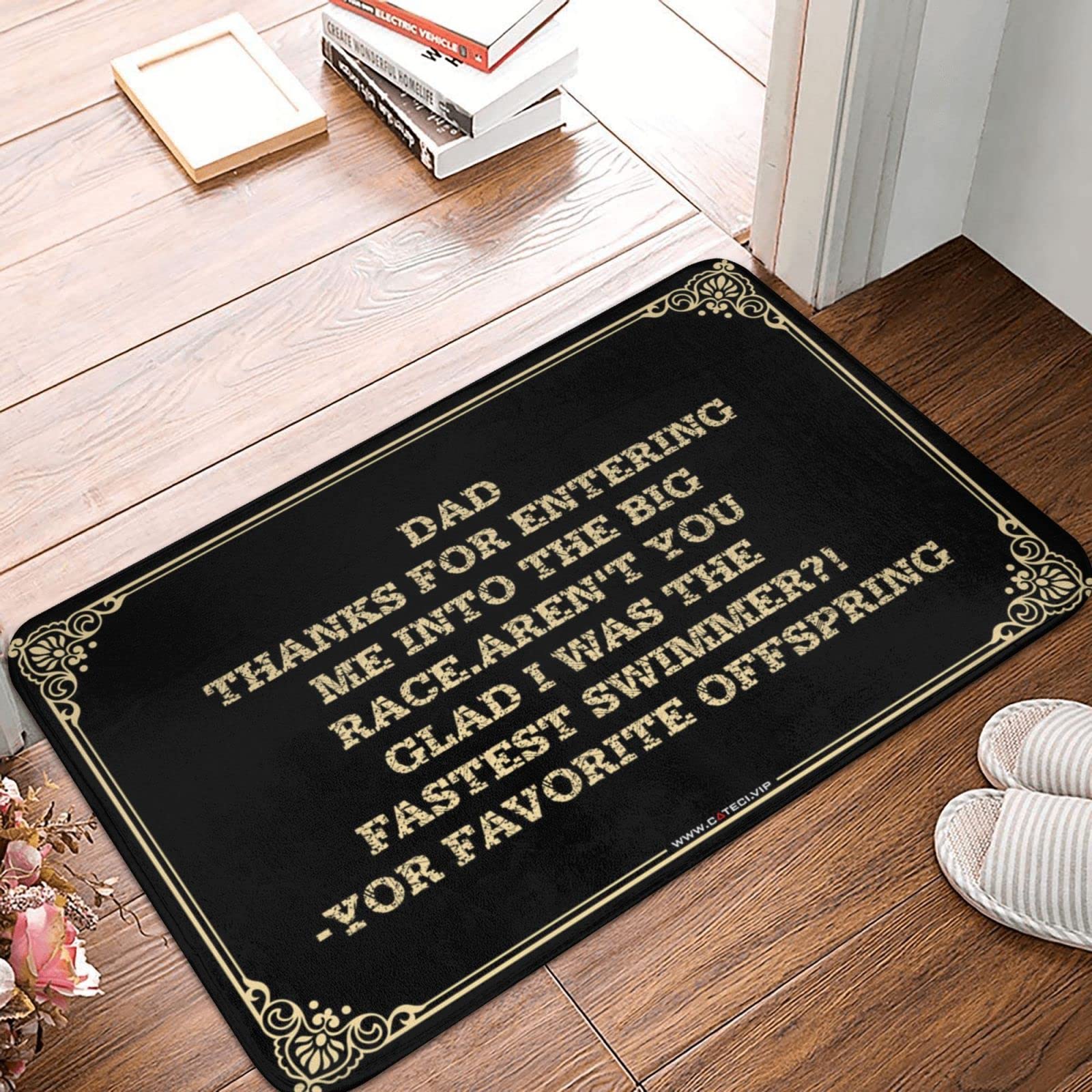 Paillasson humour papa cadeau rigolo et accueillant pour entrée