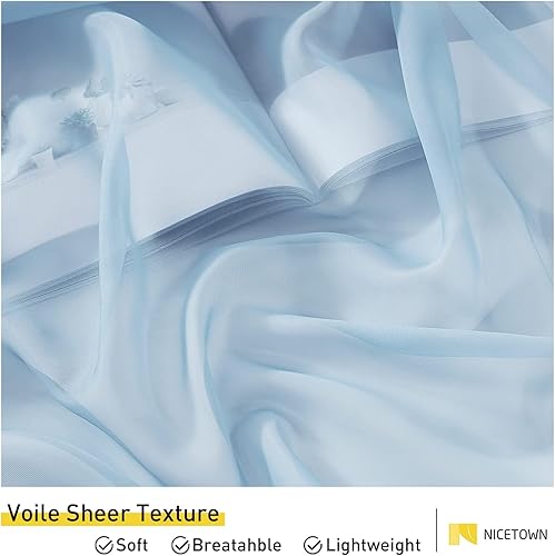 Vista 63 de Cortinas transparentes con ojales para exteriores Nicetown Blanco