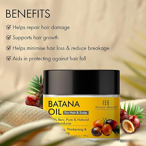 Miniatura 3 de Aceite de batana crudo para el crecimiento del cabello  100% puro, orgánico de 3.5 onzas líquidas Batana de Honduras para cabello natural grueso y