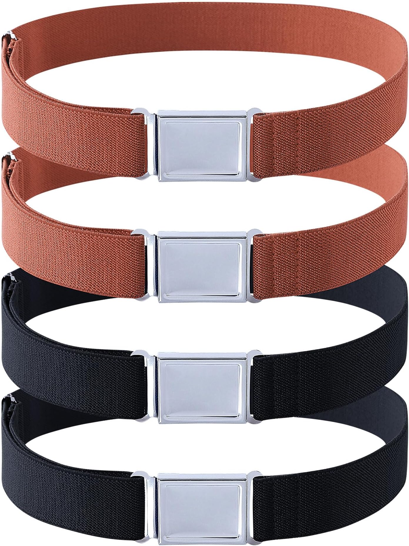Kids Boy Belt Magnetic Belts Adjustable Elastic Belt Magnetic Buckle for Boys Girls(4 PCS)