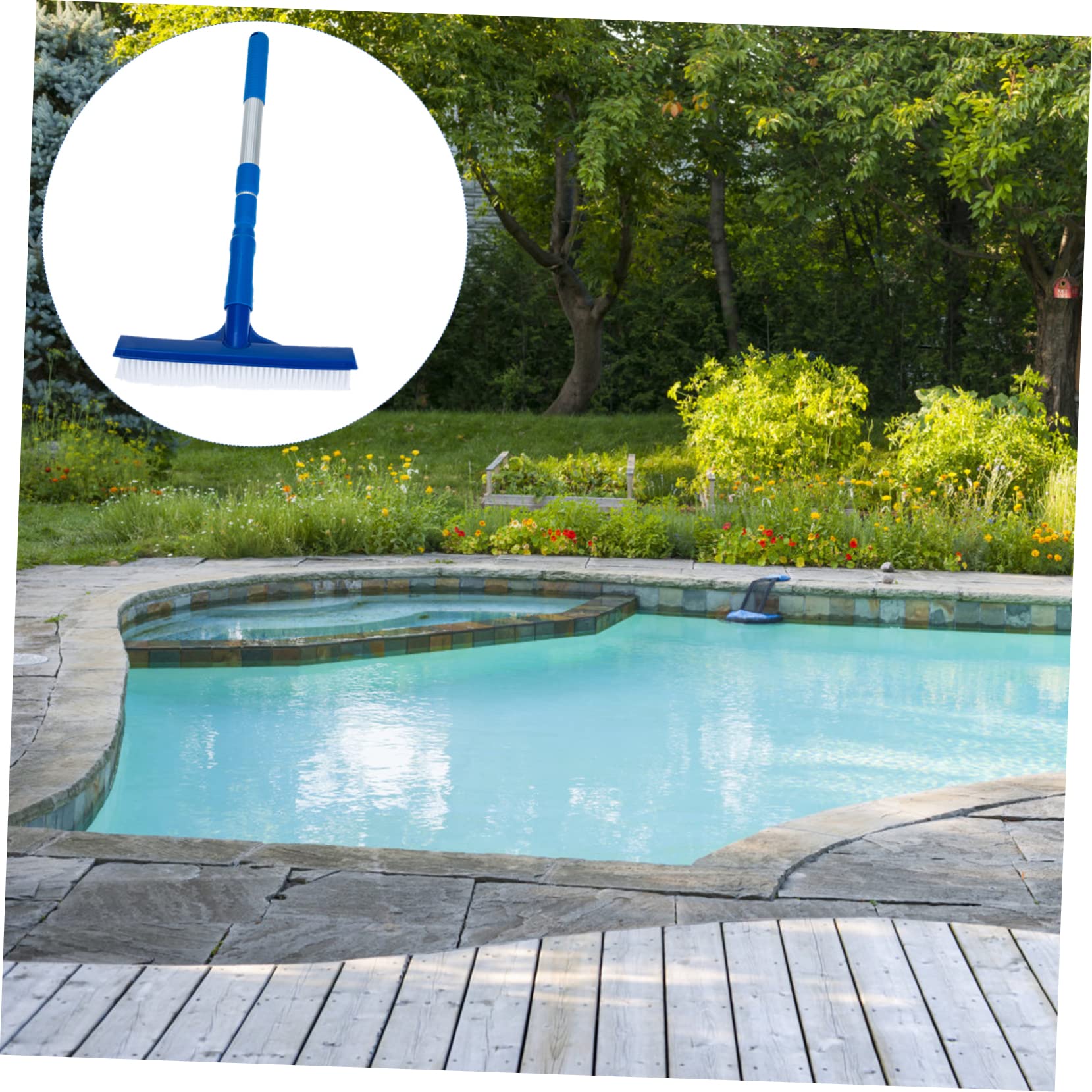 Cepillo De Limpieza De Piscinas Pértiga Cepillo para Paredes y Azulejos para Limpieza De Piscinas