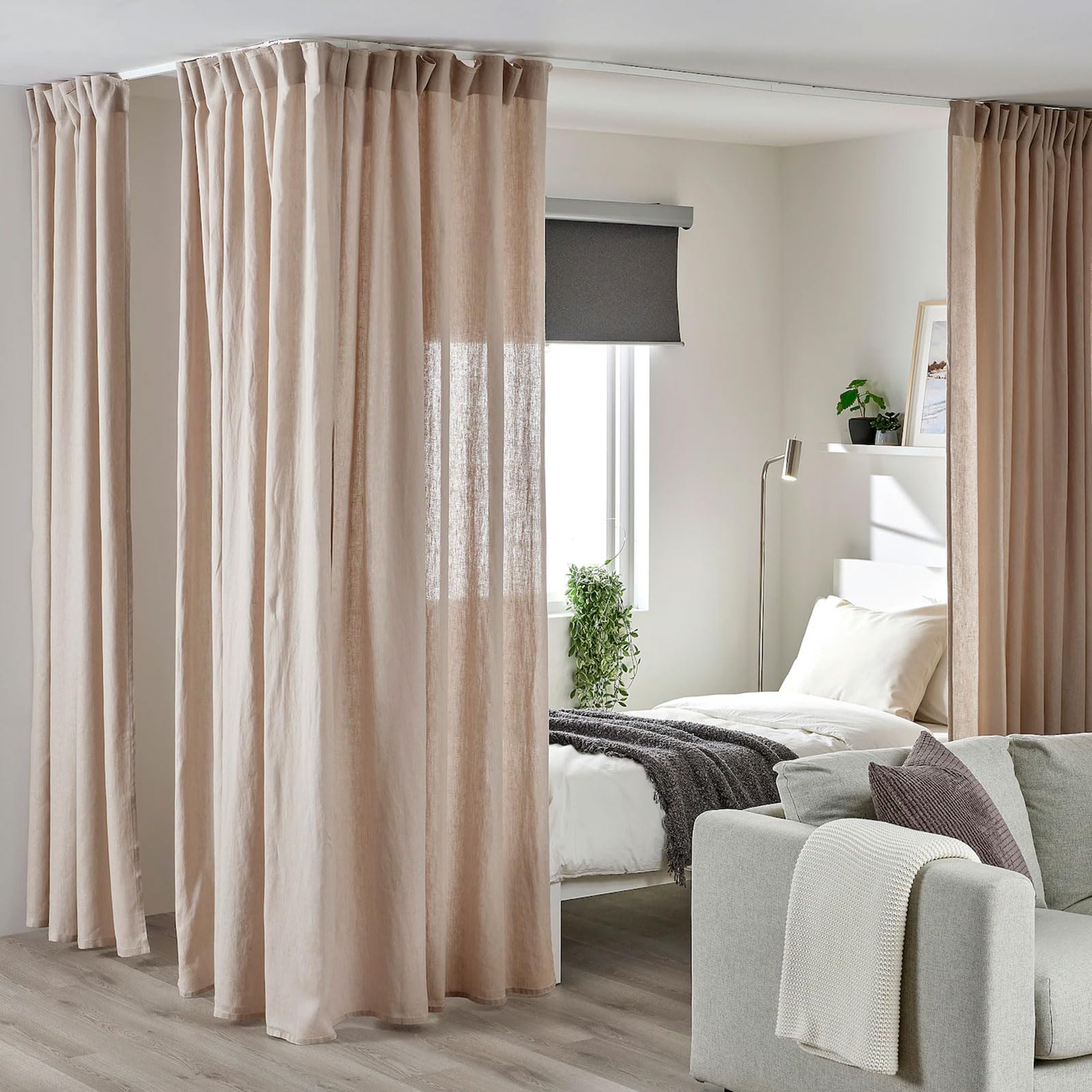 LOLYSIC 4m / 13ft Bendable Curtain Rail for Bay Windows Flexible PVC Ceiling Curtain Track - Image 4