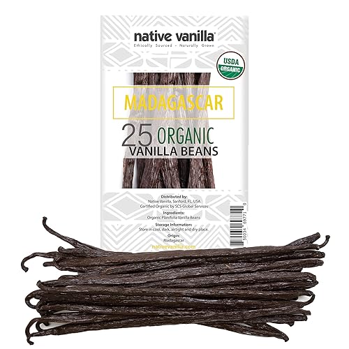 Miniatura 8 de Native Vanilla Granos de vainilla de Tahití de grado B 25 cápsulas enteras de extracto premium para chefs y hornear cocinar y hacer extractos en