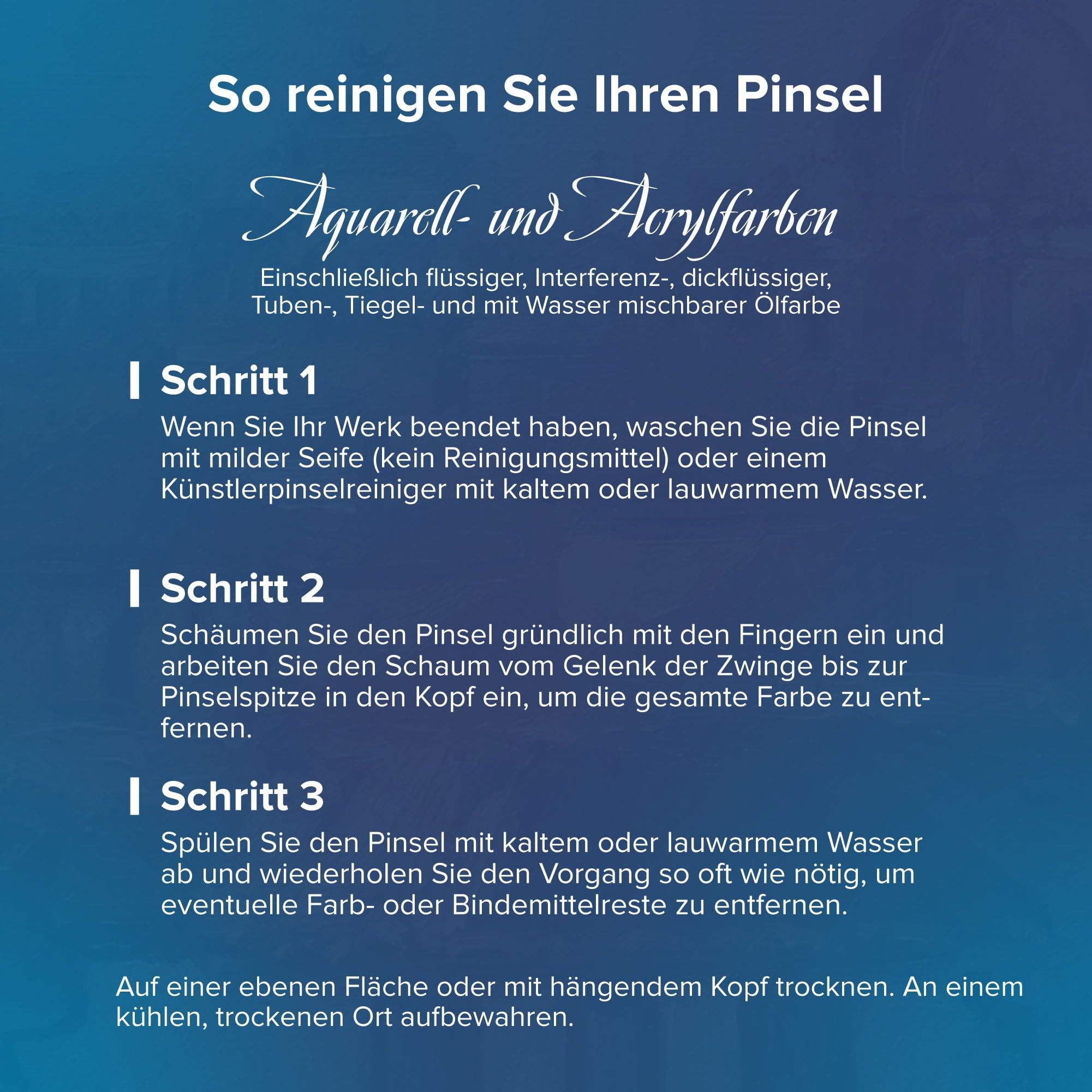 Silver Brush Limited Bristlon Kunst Pinselset, Pinsel Acrylfarbe und Ölfarbe, Langer Griff, 4er Set Pinsel