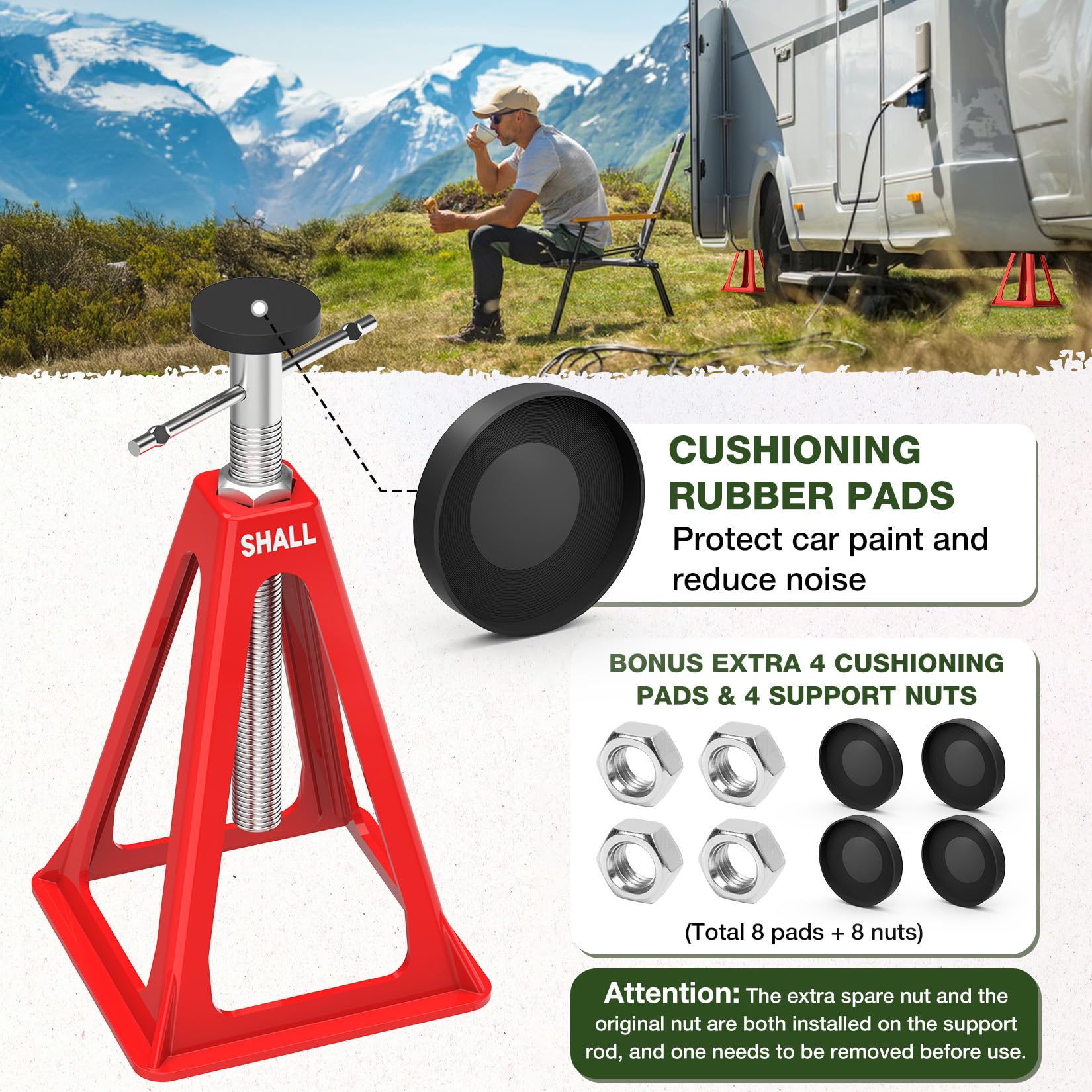 SHALL RV Stabilizer Jacks - Level Your Camper! -4