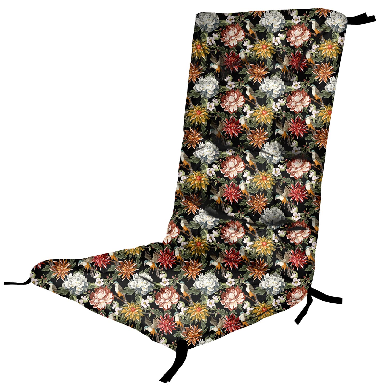 Ferocity High Back Cushions for Chairs 130 x 50 x 5 cm Garden Chair Seat Pad Outdoor Pallet Bench Cushion Upholstery Pillow Mattress Colorful Flowers [146]
