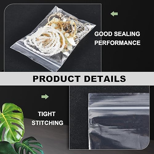 Miniatura 3 de 2000 bolsas de plástico pequeñas, 4 tamaños surtidos, 3.5 x 4.5 3 x 4 2 x 3 2 x 2 bolsas transparentes resellables de 1.5 mil de grosor para