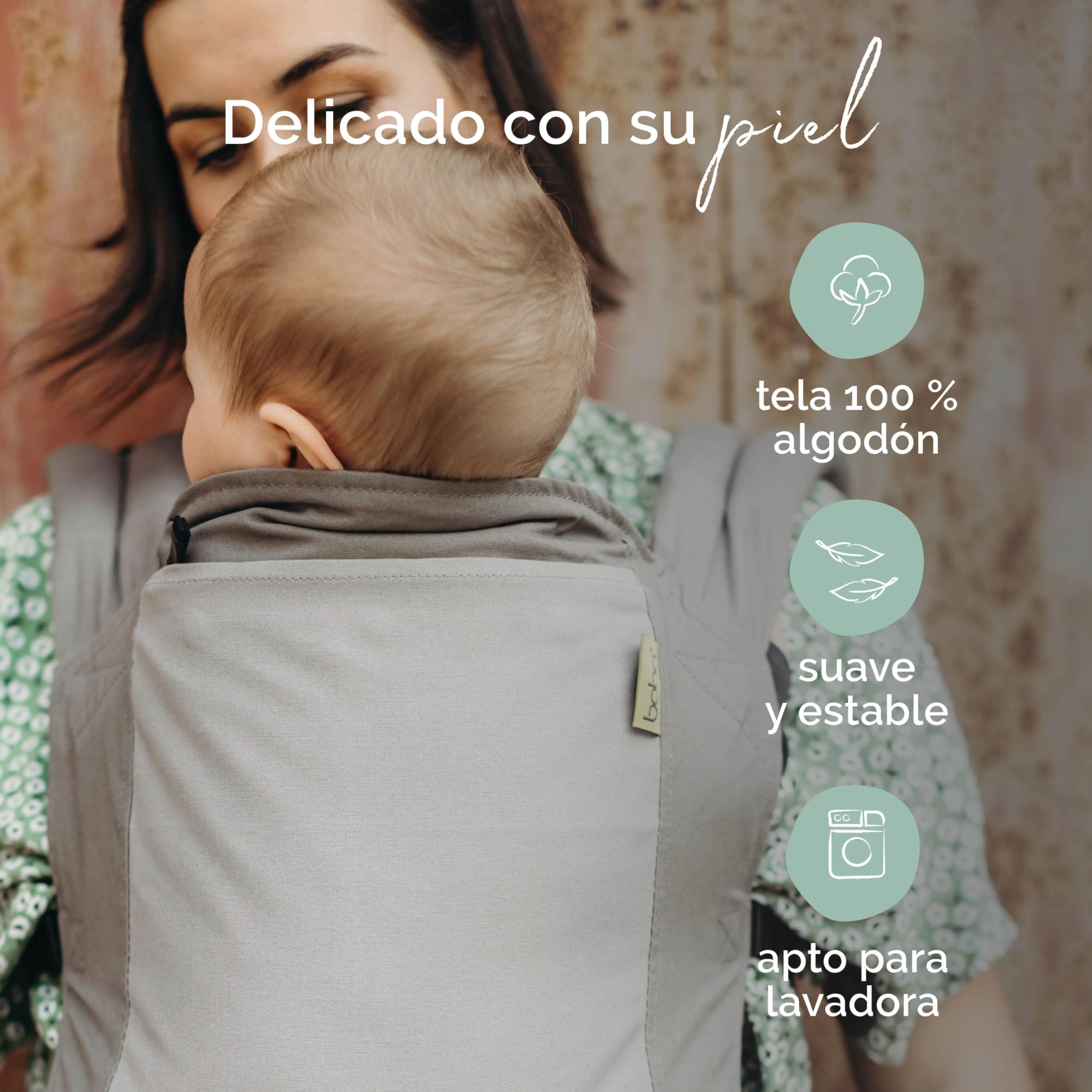 Boba Classic Mochila Portabebés, Porta Bebés Recién Nacidos y Niños Pequeños, Mochila de Porteo para Bebé 100% Algodón, Portabebés Ergonómico, Portabebés para Peques de 3-20 kg (Dusk) — view 5