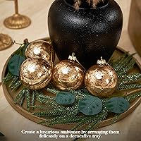 Vista 56 de DN DECONATION Deep Red Glass Christmas Ornaments, Set of 9, 3.15' Hanging Christmas Baubles for Xmas Tree Decoration, Wedding Party Gift