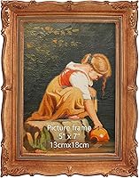 PHAREGE Vintage Bronze 5x7 Picture Frame with 4x6 Mat - Ornate Antique Wall & Desktop Frame