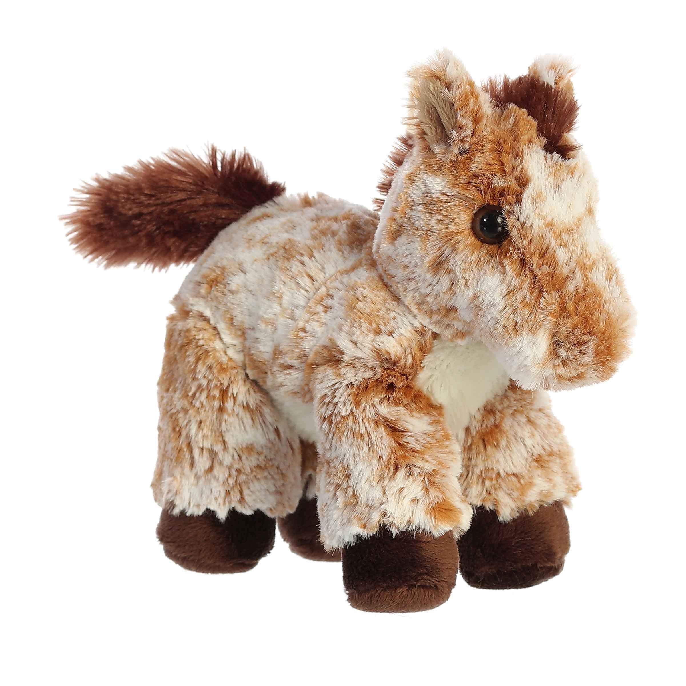 Aurora® Adorable Mini Flopsie™ Mocha Horse™ Stuffed Animal - Mini Companions Ready for Playful Adventures - for Kids All Ages, Toddlers, Adults, and Families - Brown 8 Inches