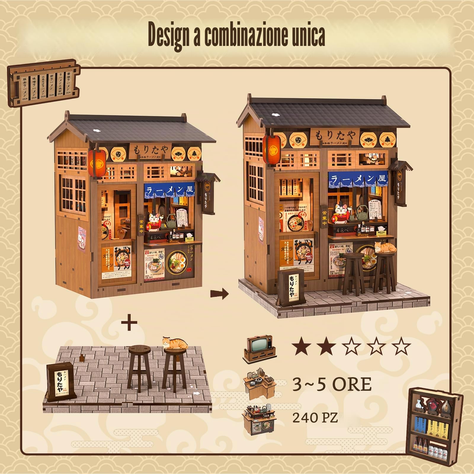 Fsolis Book Nook Kit – Casa delle bambole modello per ragazzi a partire dai 14 anni – Espositore decorativo per libreria e decorazione per la casa | Regalo creativo per giovani hobbisti (Morita-Ya)