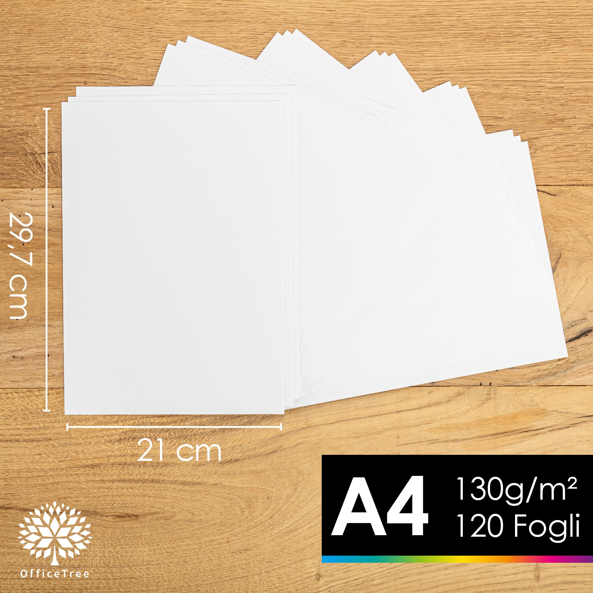 Carta Premium A4 130g - 100 Fogli Bianco Neve, Per Stampante, Fotocopie E Artigianato - Foto 5