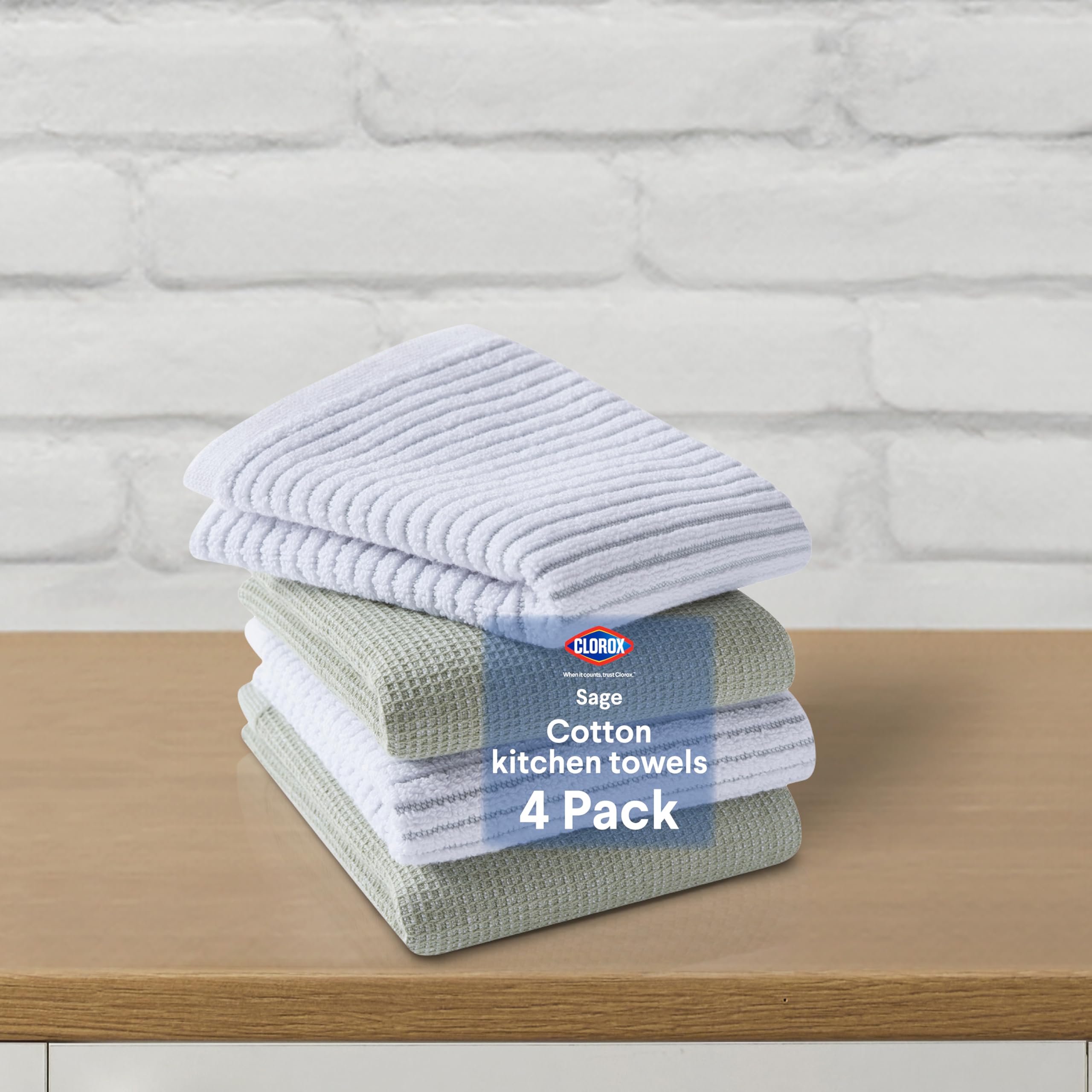 Amazon.com: Clorox Kitchen 4 Towel Set - 100% Cotton Quick Dry