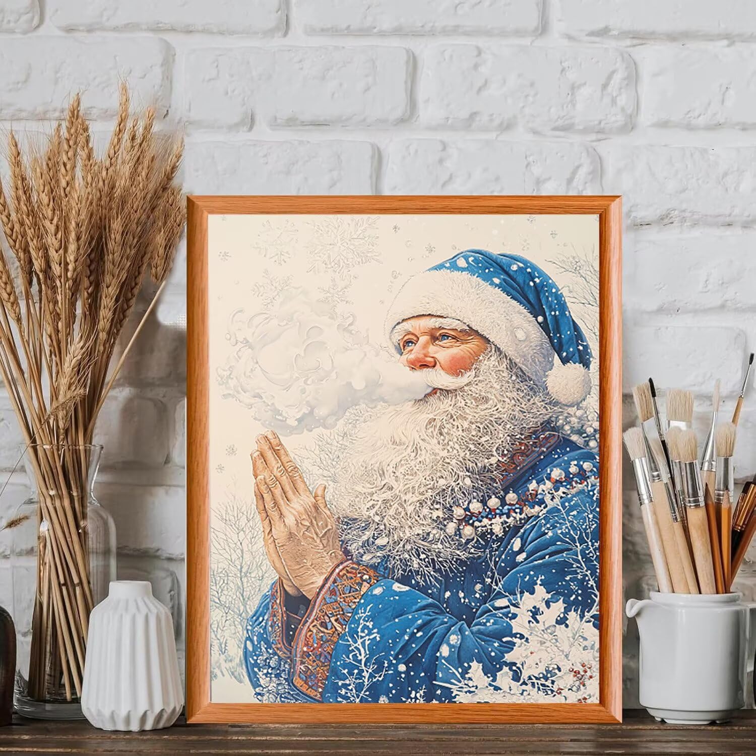 WEISHIWE Père Noël Peinture Numero Adulte Kits, 80x100cm m-866