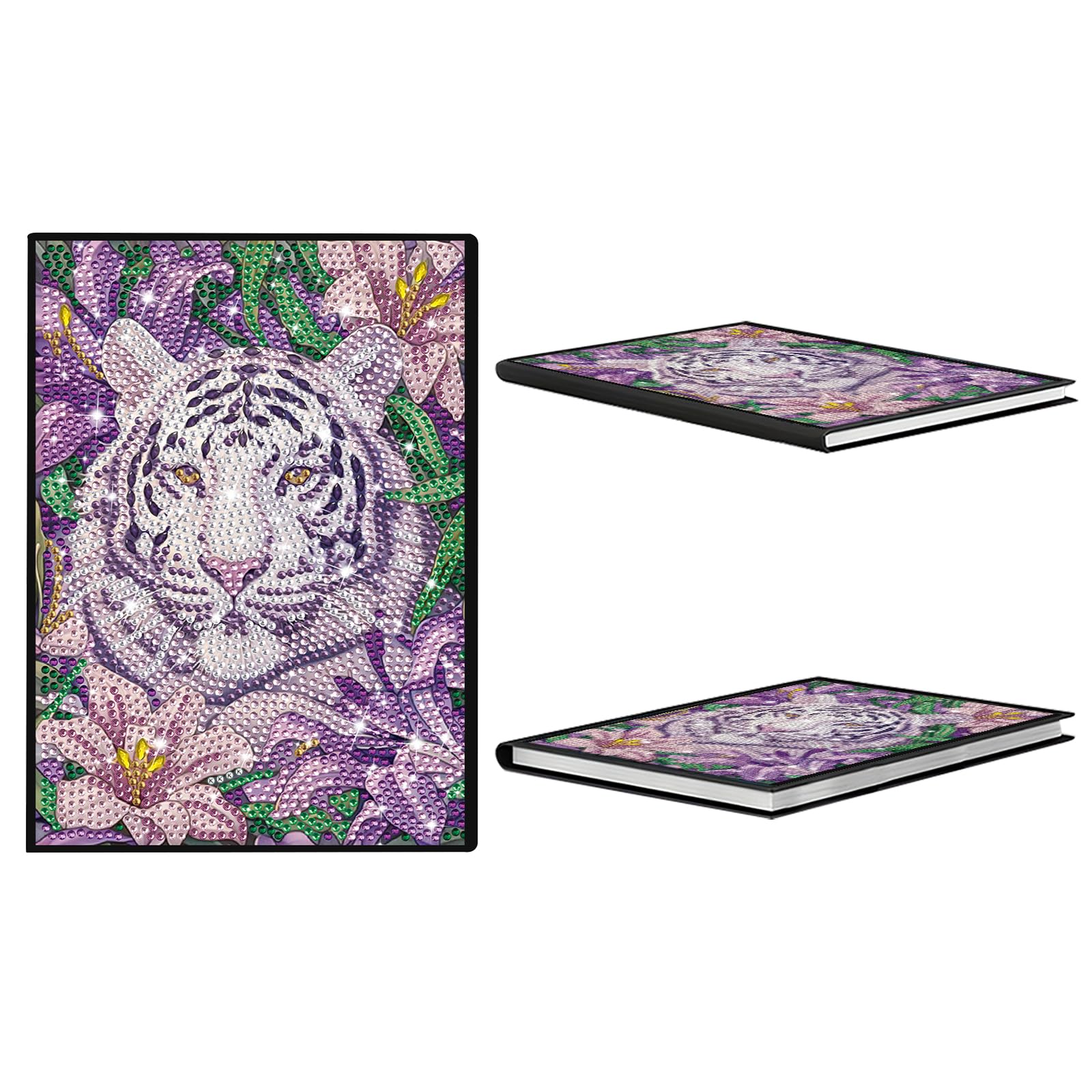 Diamond Painting Journals Notebooks Special Shaped with Tools Gem Art Sketchbook PU Diamond Art Hardcover Dairy Book for DIY Gifts and Festive Occasions