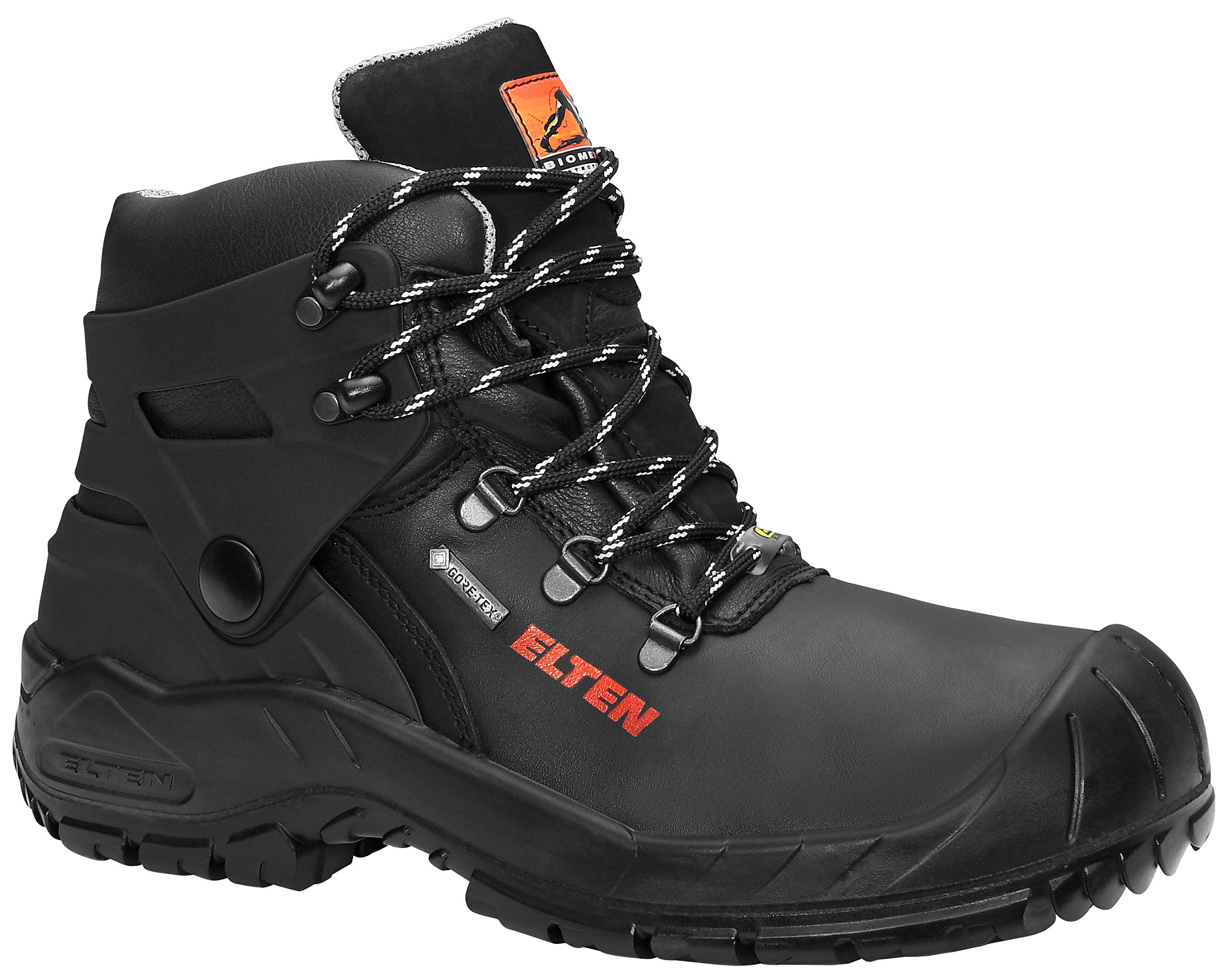 ELTEN Elten Sicherheitsschuhe Renzo Biomex Gtx Esd S3, Herren, Umknickschutz, Schwarz, Stahlkappe Unisex Sicherheitsschnürstiefel "Renzo Biomex GTX" ESD S3 CI Größe 42