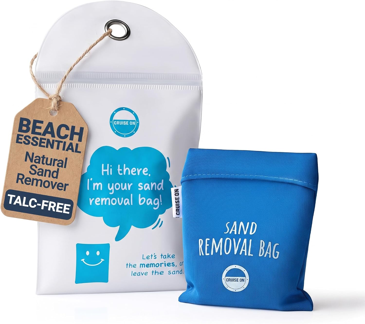 Cruise On Sand Remover Bag for Beach, Quick Sand Off Feet, Legs & Hands