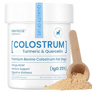 PAWPULSE FORMULA Bovine Colostrum for Dogs – High IgG Colostrum Powder for Skin, Gut & Immune Support – Seasonal Allergy Support – Clean & Additive-Free Pet Supplement, 2.12 oz - Amazon product rated Grade A
