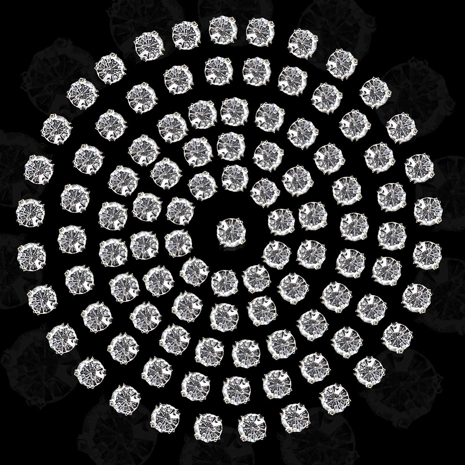 Trimming Shop Ss12 - 3.25Mm 3.25Mm Sew On Diamante Crystal Clear Glass Rhinestones For Diy Crafts Projects, Sewing Clothes, Scrapbook Embellishments Or Decorations, 100Pcs