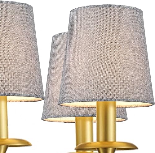 Miniatura 5 de LAMPWELL VALO - Cortinas pequeñas de tela con clip para lámpara de pared, juego de 2, barril pequeño, 5.2 x 4 x 5.2 pulgadas, lino, hechas a mano,