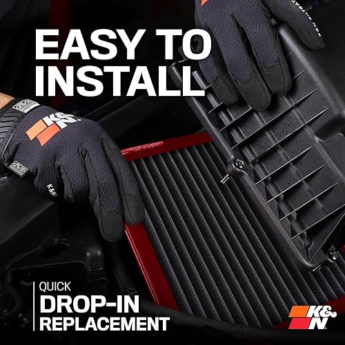 Miniatura 8 de KN Select - Filtro de aire de motor alto rendimiento sintético seco lavable filtro de repuesto compatible con Jeep Wrangler V6 36L 2007-2018 SA-2364
