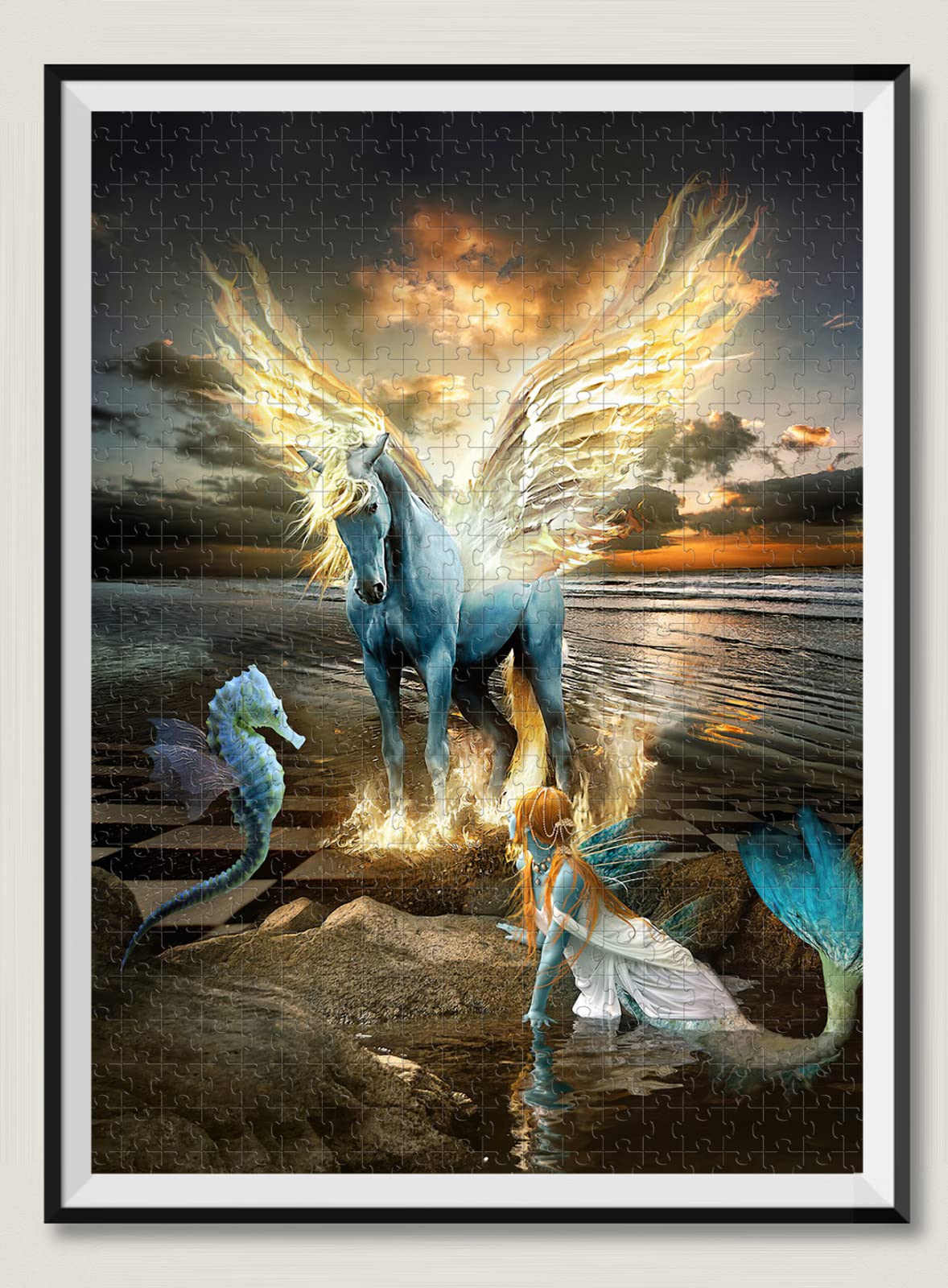 1500 Piece Puzzle Toy Pegasus Seahorse Mermaid Gift for The Whole Family,  Jigsaw Puzzles - Amazon Canada