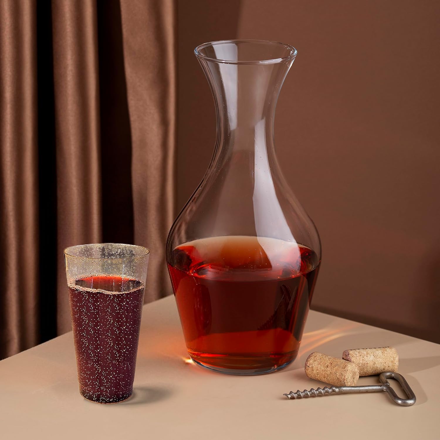 R-kay 16 oz Gold Glitter Plastic Cups For Party - 50 Pack Gold Plastic Cups - Hard Disposable Cups - Premium Heavy Duty Gold Cups - Disposable Cocktail Glasses - Party Cups (50 Pack, 16, ounces) - Image 2