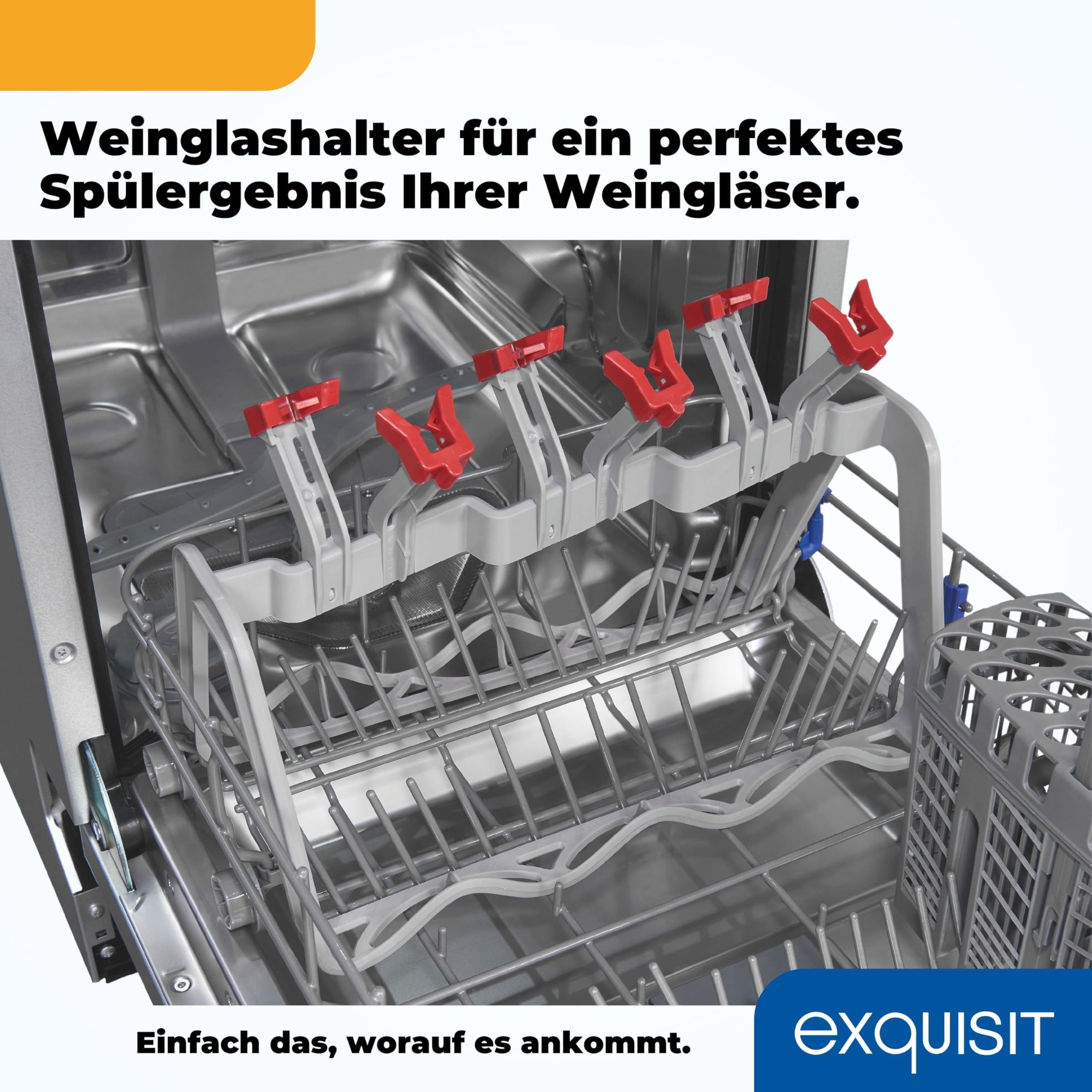 Exquisit Einbaugeschirrspüler EGSP9410-EB-030D inox 45cm Teilintegriert Auto-Door-Open Flexible Besteckablage