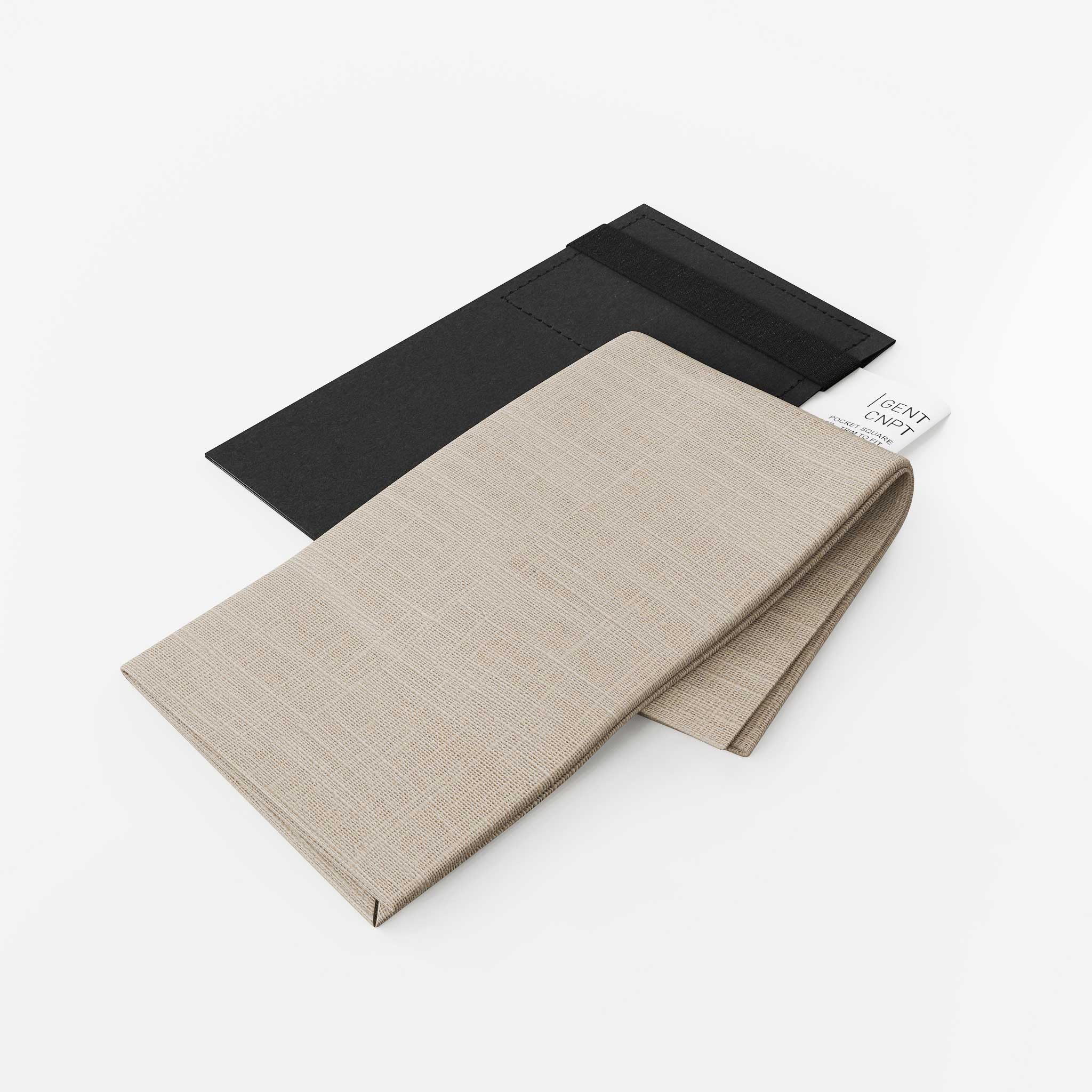 Papillon da Uomo in Lino | Beige Naturale | Papillon da Matrimonio Vegano Pre-annodato | Opzionale con Fazzoletto da Taschino & Bretelle | Large Batwing | Fatto a Mano in Germania