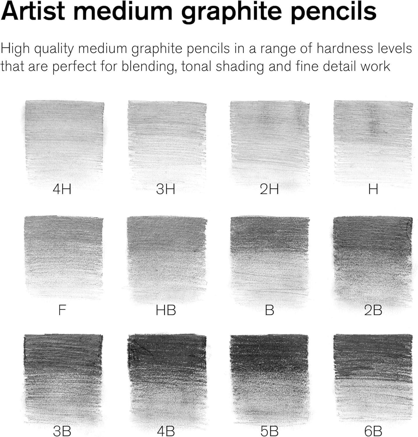 Winsor & Newton 6 Packs: 12 ct. (72 total) Studio Collection Graphite Pencil Tin Set